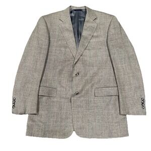 Brooks‎ Brothers 1818 Madison Blazer Mens 42L Beige E. Thomas Herringbone Weave
